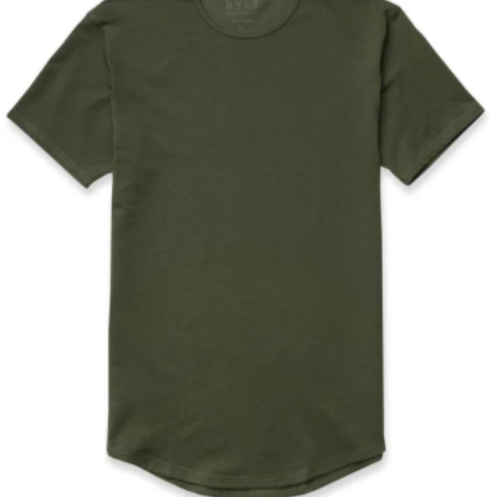 BYLT Drop Cut Mens T Shirt Green Size Medium